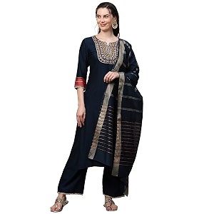 INDO ERA Womens Cotton Blend Organza