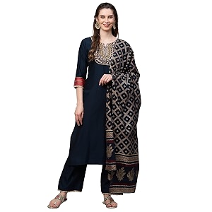 INDO ERA Womens Cotton Blend Organza