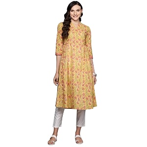 INDO ERA Womens Cotton Regular Fit Floral