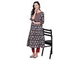 INDO ERA Womens Cotton Straight Fit Embroidered