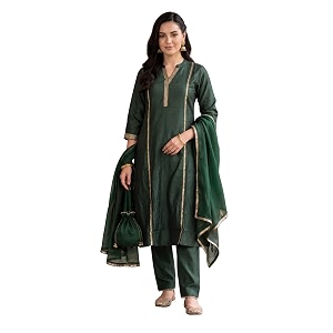 INDO ERA Womens Liva Woven Design Zari