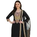 INDO ERA Women39s Maroon Silk Blend Embroidered