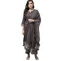 INDO ERA Women39s Poly Chiffon Embroidered Straight