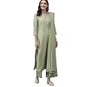 INDO ERA Women39s Polyester Solid Straight Kurta