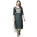INDO ERA Women39s Polyester Solid Straight Kurta