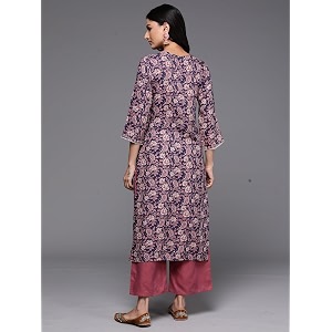 INDO ERA Womens Viscose Blend Straight Fit