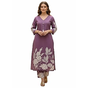 indo era women39s pure cotton floral printed straight kurta amp pant set ieai12023