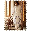 INDO ERA Women39s Pure Cotton Embroidered A-Line