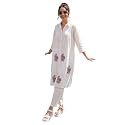 INDO ERA Women39s Pure Cotton Embroidered A-Line