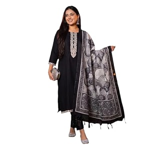 INDO ERA Womens Silk Blend Embroidered Sequinned