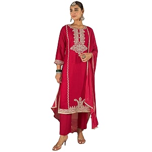 INDO ERA Womens Silk Blend Kurta and