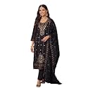 INDO ERA Women39s Silk Blend Embroidered Stone
