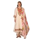INDO ERA Women39s Silk Blend Floral Embroidered