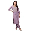 INDO ERA Women39s Silk Blend Geometric Embroidered
