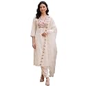 INDO ERA Women39s Silk Blend Paisley Embroidered