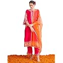 INDO ERA Women39s Silk Blend Embroidered Straight