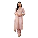 INDO ERA Women39s Silk Blend Floral Embroidered