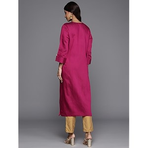 indo era women silk regular straight kurta