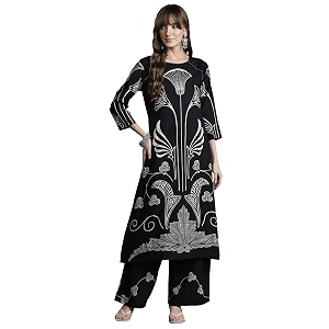 INDO ERA Womens Straight Viscose Rayon Ethnic