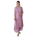 INDO ERA Women39s Straight Organza Floral Embroidered