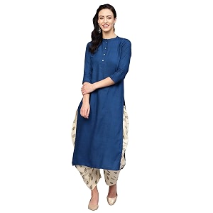 INDO ERA Womens Viscose Rayon Solid Straight