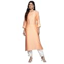 INDO ERA Women Rayon Regular Straight Kurta