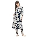 INDO ERA Women39s White Pure Cotton Printed