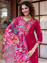 Indo Era Women Kurta Palazzo Dupatta Set