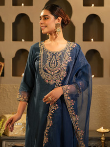 Indo Era Women Kurta Pant Dupatta Set