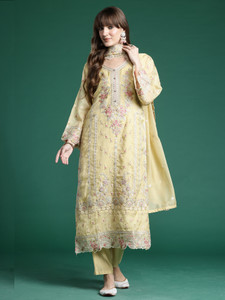 Indo Era Women Kurta Pant Dupatta Set