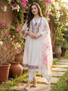 Indo Era Women Kurta Pant Dupatta Set