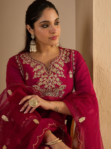 Indo Era Women Kurta Pant Dupatta Set