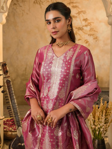 Indo Era Women Kurta Pant Dupatta Set