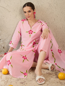 Indo Era Women Kurta Pant Dupatta Set