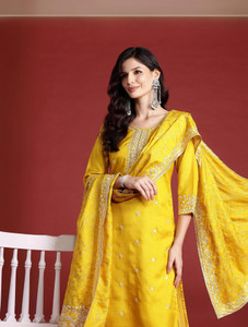 Indo Era Women Kurta Pant Dupatta Set