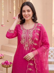 Indo Era Women Kurta Pant Dupatta Set