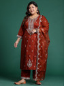 Indo Era Women Kurta Pant Dupatta Set