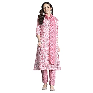 INDO ERA Women Pure Cotton Kurta Set