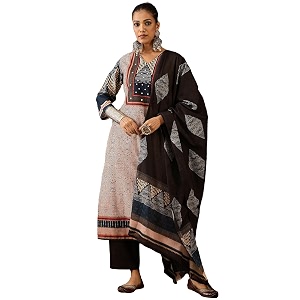 INDO ERA Women Pure Cotton Kurta Set