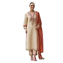 INDO ERA Womens Silk Blend Embroidered Sequins