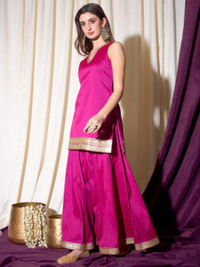 INDO STREET Women Kurti Palazzo Set