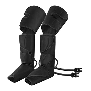 leg massager  air compression for blood circulation  calf feet thigh massage  sequential boots  helps swelling  massager with heat  muscles relaxation leg massager with vibration