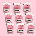 Indoblaze Glass Votive Candles for Home Decor | Pure Paraffin Wax Perfect for Gifting (Rose, Pack of 12)