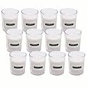Indoblaze Glass Votive Candles for Home Decor | Pure Paraffin Wax Perfect for Gifting (Unscented, Pack of 12)