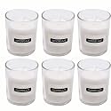 Indoblaze Glass Votive Candles for Home Decor | Pure Paraffin Wax Perfect for Gifting (Unscented, Pack of 6)