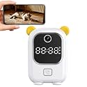 Indoor Camera with Clock, HD 1296P Wireless Camera Baby Monitor Pet Camera, Smart Motion Tracking, Panoramic IR Night Vision, 2.4G/5G WiFi, Two Way Audio Speaker Security Camera (White)