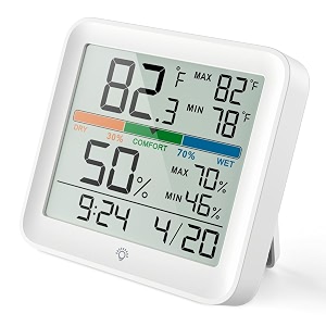 indoor temperature humidity monitor meter clock mini lcd digital thermometer hygrometer with backlight date