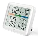 Indoor Temperature Humidity Monitor Meter Clock Mini LCD Digital Thermometer Hygrometer with Backlight Date