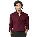 IndoPrimo Men39s Satin Shirt with Spread Collar