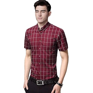 IndoPrimo Mens Regular Fit Cotton Casual Shirt